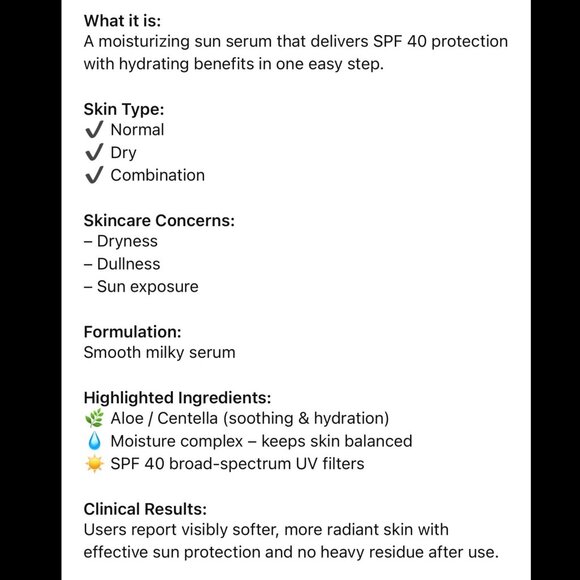 Belif Dew Guard Milky Sun Serum SPF 40 — Lightweight Hydrating Sunscreen (50ml) - Picture 6 of 6